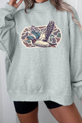 Grey Mallard mock neck sweatshirt