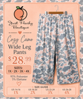 Cozy Camo wide leg pants