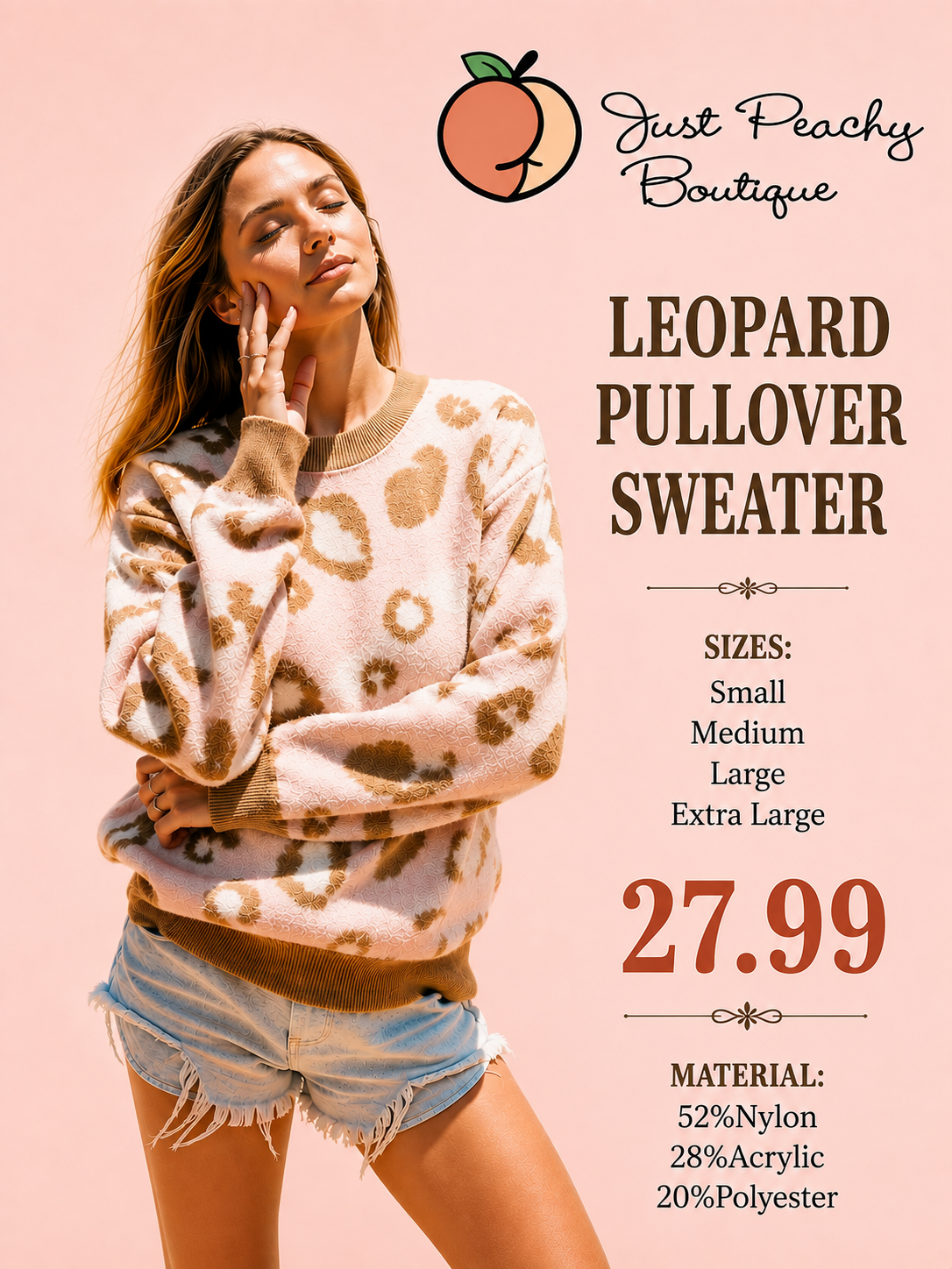 Leopard pullover sweater