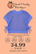 Woven shirt with pick-a-boo holes