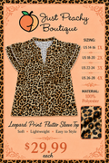 Leopard Print Plus Size Sleeve Top