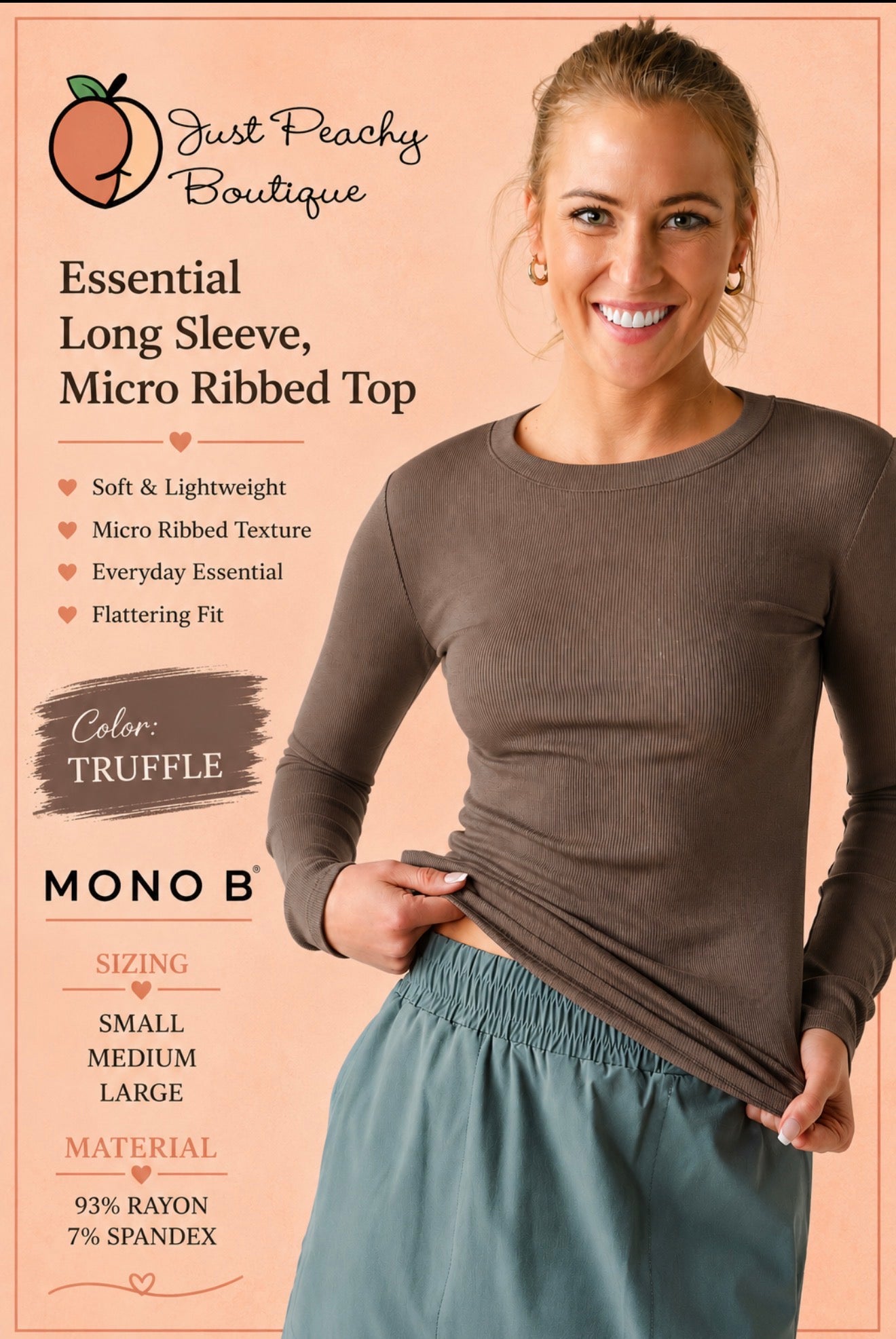 Essential Longsleeve Micro Ribbed Top
