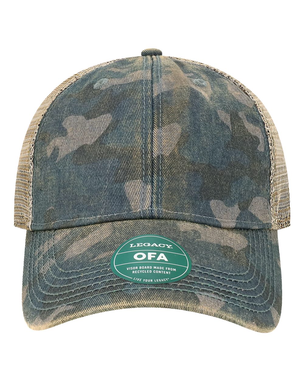 LV patch-Old Favorite Trucker Cap-navy field camo/khaki