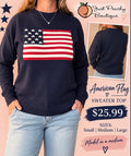 American Flag Sweater Top