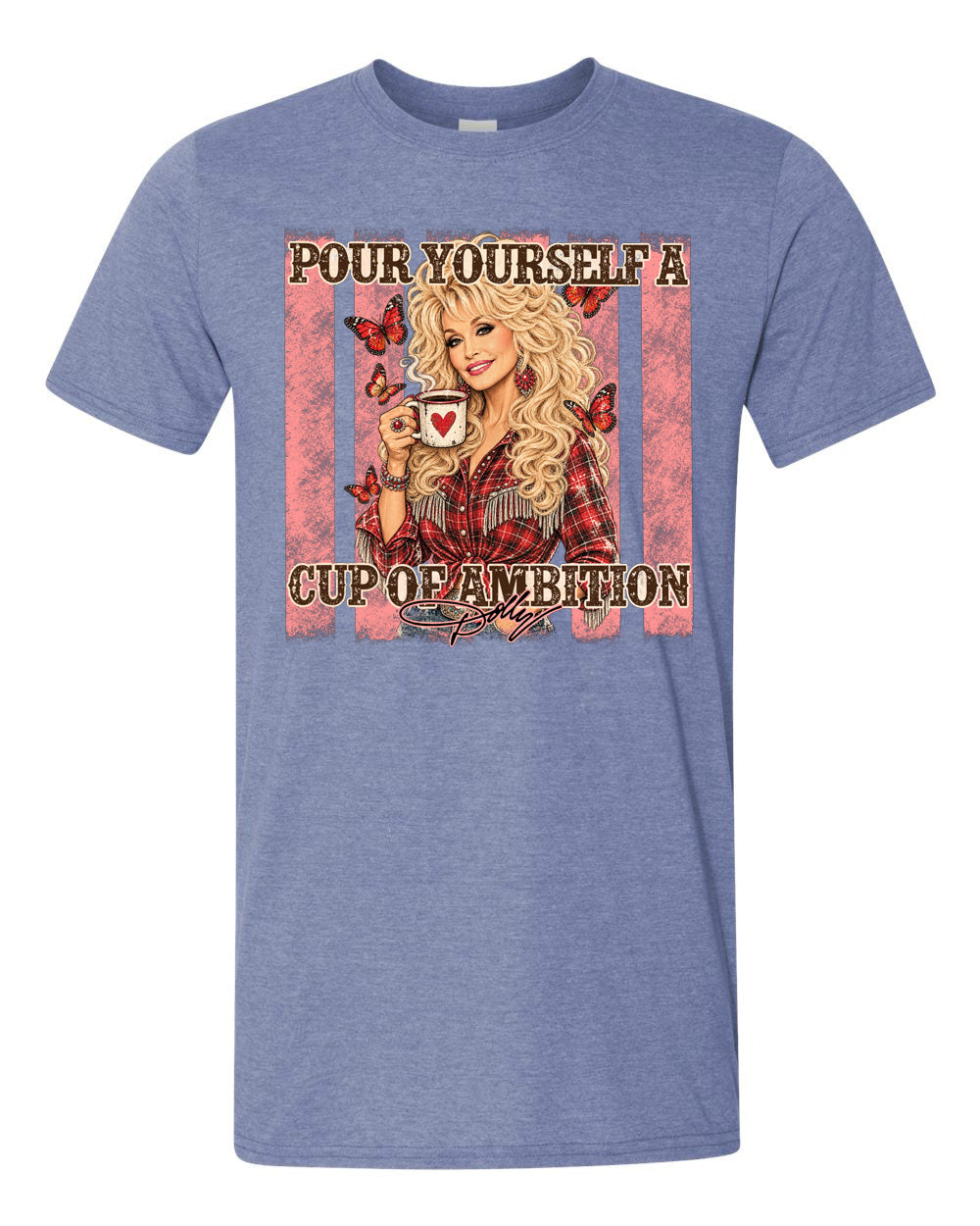Gildan Softstyle tee- Heather Indigo