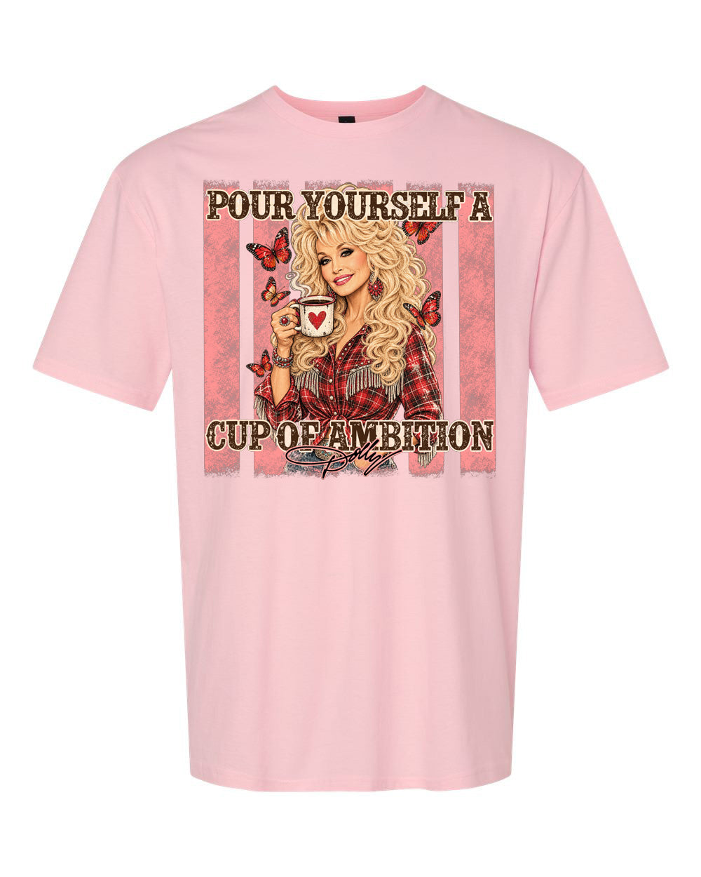 Gildan Softstyle DTF print tee- soft pink Dolly Parton